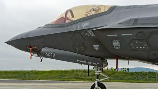 Cockpit,Tarnkappen-Mehrzweckkampfflugzeug Lockheed Martin F-35A Lightning II der US-Luftwaffe (Quelle: dpa/georg A)