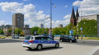 Polizei, Slubicer Straße, Frankfurt an der Oder (Quelle: dpa/Schoening)