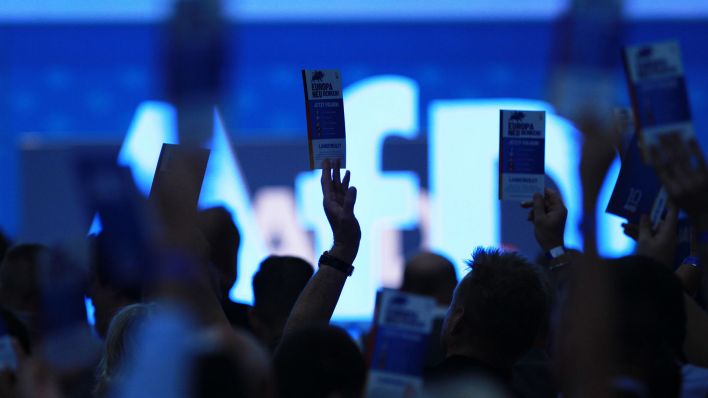 Symbolbild: Abstimmung auf AfD-Bundesparteitag. (Quelle: dpa/dts)