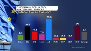 EU-Wahlergebnis, Berlin Marzahn-Hellersdorf. (Quelle: rbb)