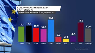 EU-Wahlergebnis, Berlin Lichtenberg. (Quelle: rbb)