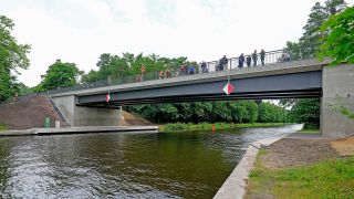 Die neue Fahlenbergbrücke ist für Passanten am 03.07.2024 eröffnet.(Quelle:SenMVKU/Vorwerk)