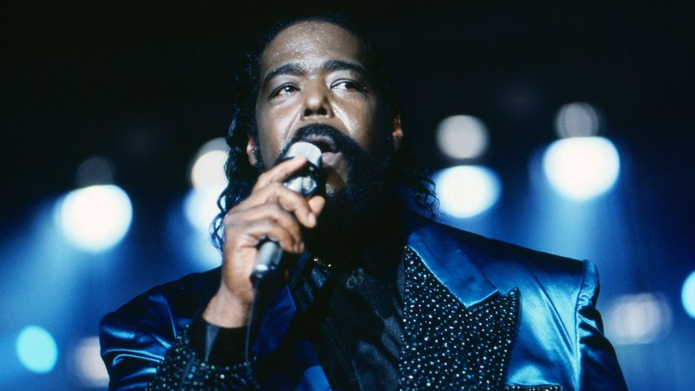 Barry White singt auf der IFA 1989 (Quelle: United Archives/Frank Hempel).