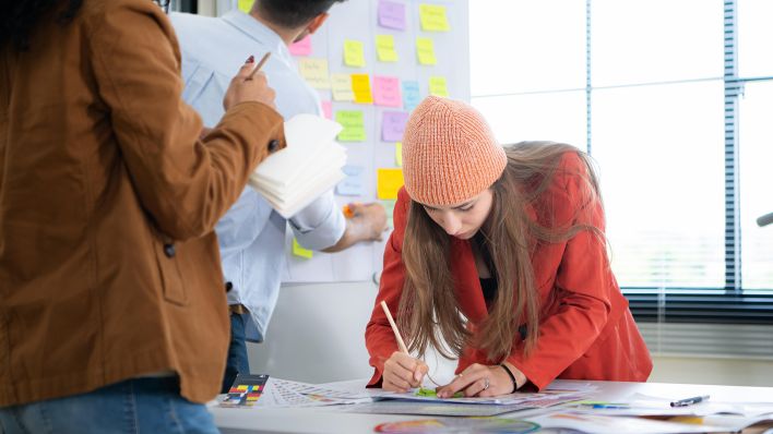 Symbolbild: Ein Arbeitstag im Startup-Office. (Quelle: dpa/Wosunan Photostory)