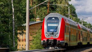 04.08.2024, Oranienburg: Doppelstöckiger Regionalbahn-Elektrotriebzug RE5. (Quelle: dpa/Jürgen Heinrich)