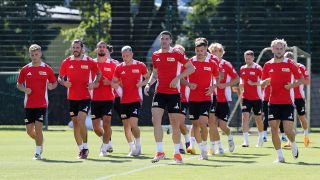 Das Team des 1. FC Union Berlin im Training (Quelle: IMAGO / Contrast)