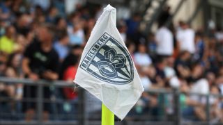 Eckfahne mit Logo des SV Babelsberg 03 (Bild: Imago Images/Jan Huebner)