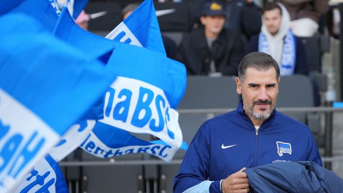 Cristian Fiél, Cheftrainer von Hertha BSC (Quelle: picture alliance/dpa | Soeren Stache)