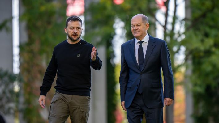 Selensky trifft mit Olaf Scholz bei Staatsbesuch in Beriln. 11.10.2024