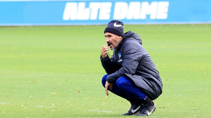 Cristian Fiel während eines Trainings von Hertha BSC. Quelle: imago images/Nordphoto