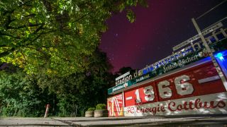 Das Stadion der Freundschaft im Polarlicht (Quelle: Fotostand/Weiland)