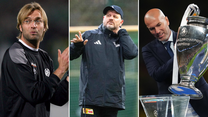 Jürgen Klopp, Steffen Baumgart, Zinedine Zidane (Quelle: IMAGO / Team 2, Matthias Koch, Pressinphoto)