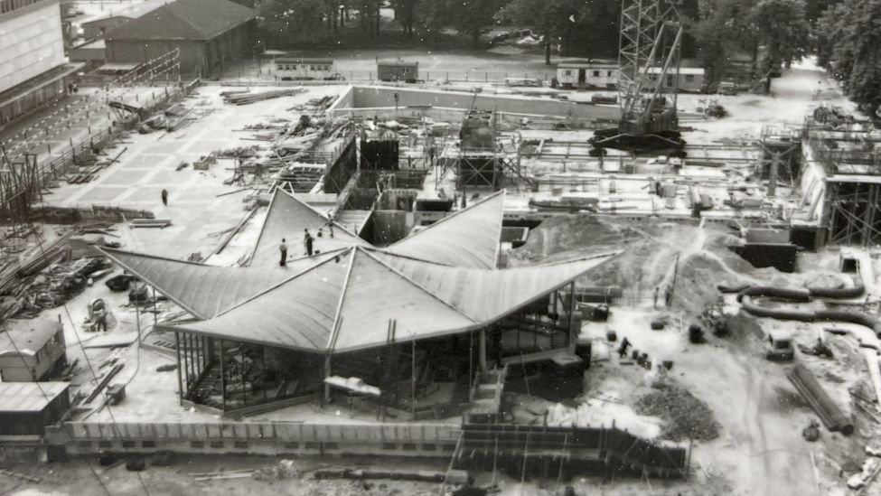 Der Bau der Stadtpromenade in den 60-er Jahren (Bild: Stadtmuseum Cottbus)